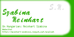 szabina meinhart business card